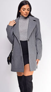 Sabrina Gray Long Coat